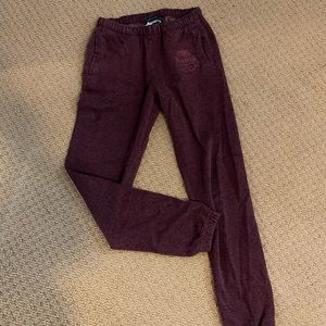 Maroon slim flit roots pants
